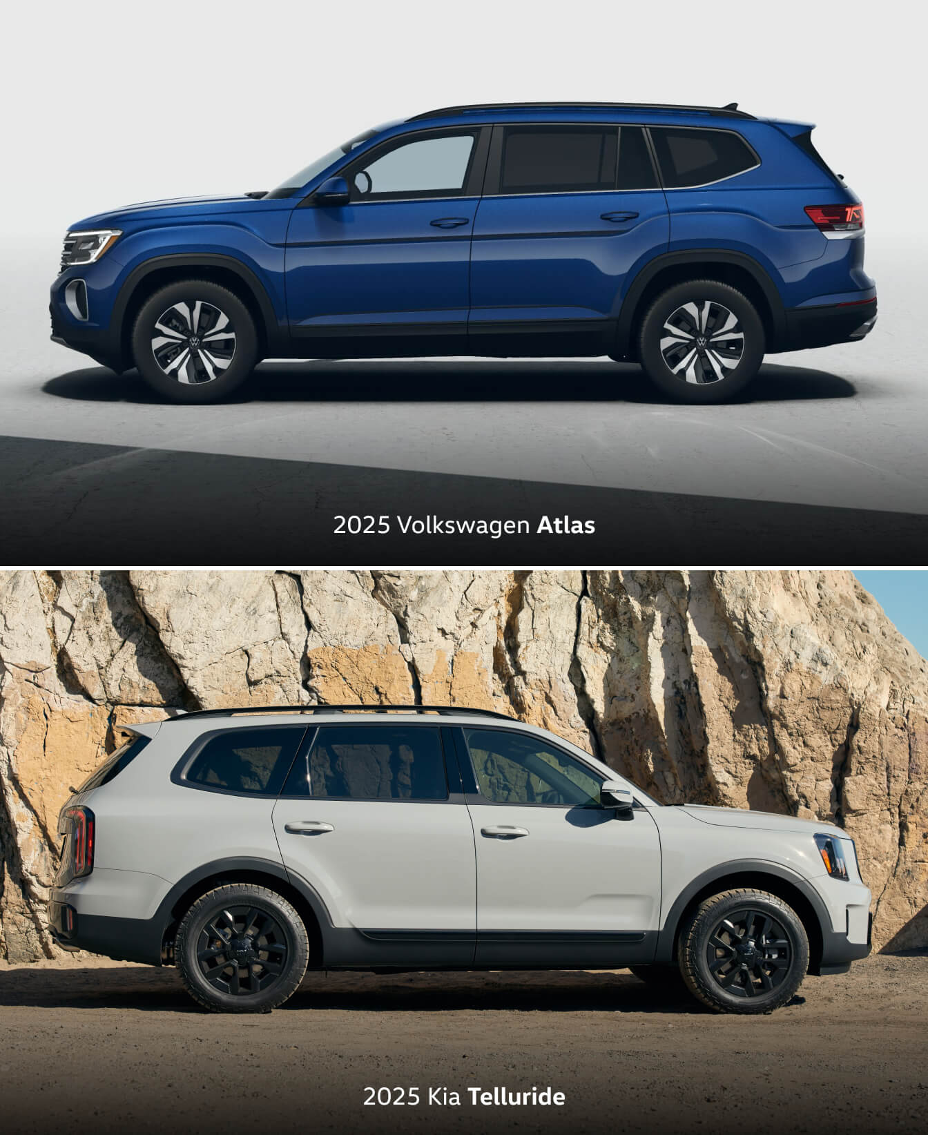 Kia Telluride vs. Volkswagen Atlas Size