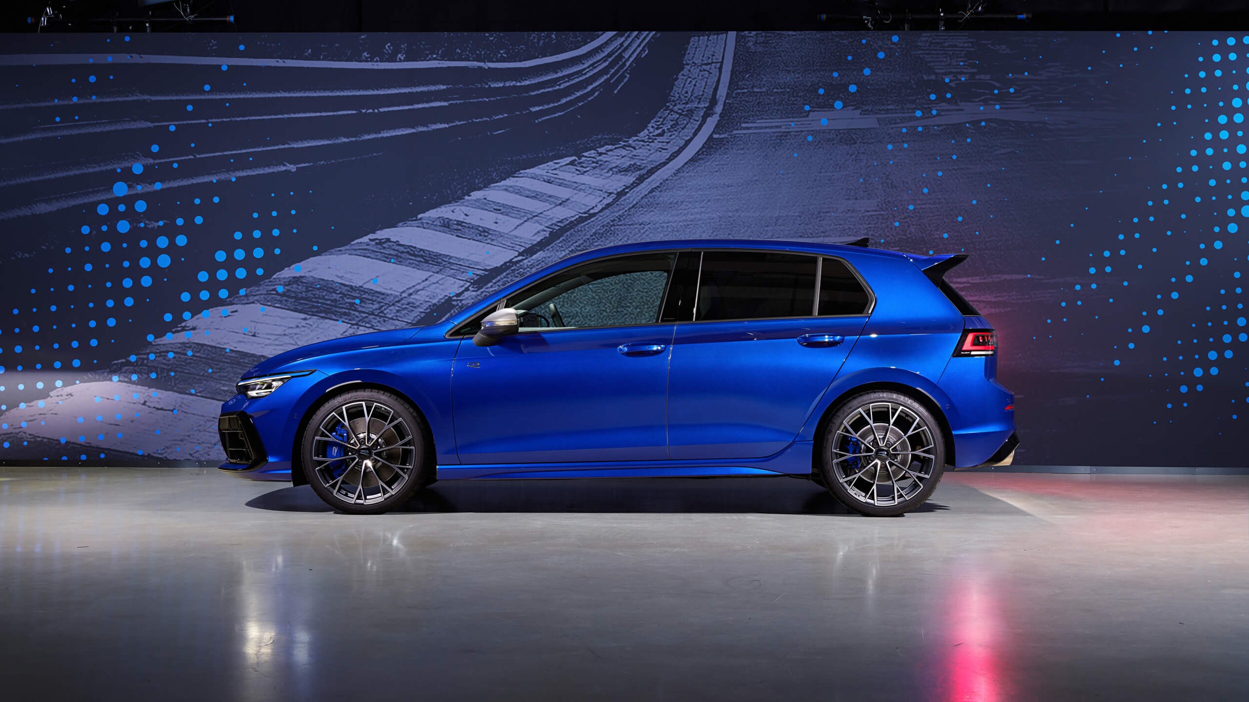 Blue Volkswagen Golf R