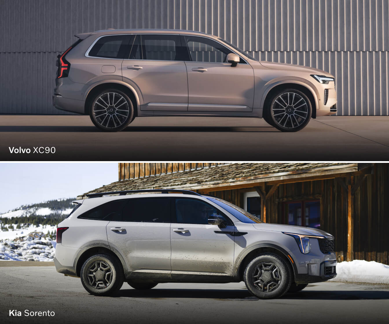 Kia Sorento vs. Volvo XC90 Dimensions