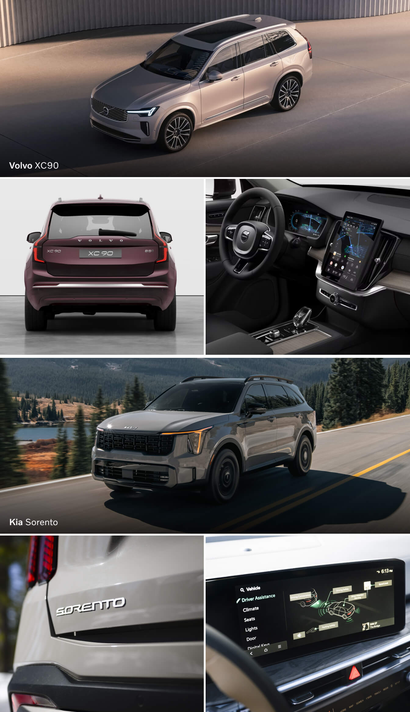 Volvo XC90 vs. Kia Sorento Performance and Safety