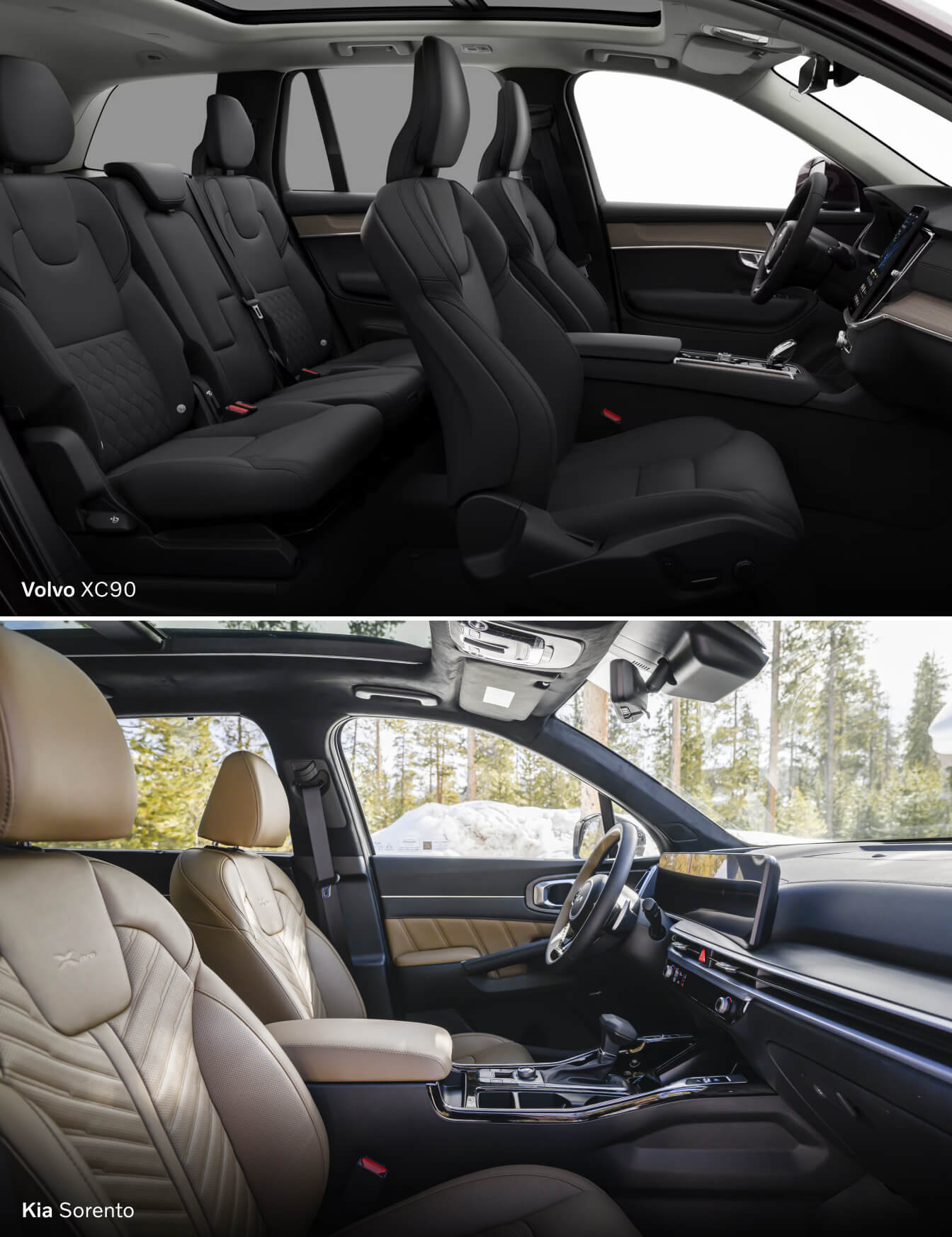 Volvo XC90 vs. Kia Sorento Interior