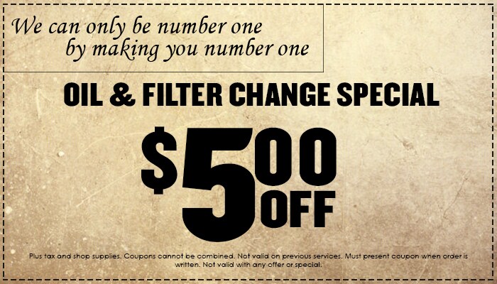Oil/Filter Change Special Oil/Filter Change Special