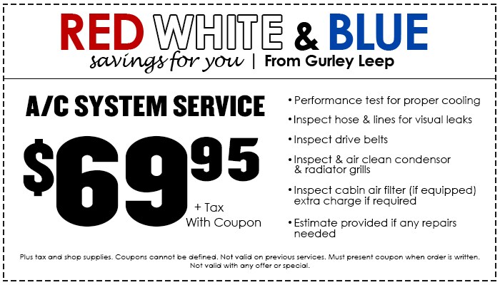 $69.95 A/C Service $69.95 A/C Service