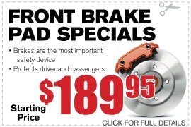 Ford Front� Brake Pad Service Specials Duluth GA
