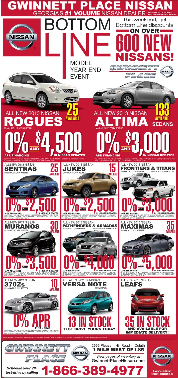 Nissan model year end sales event #5