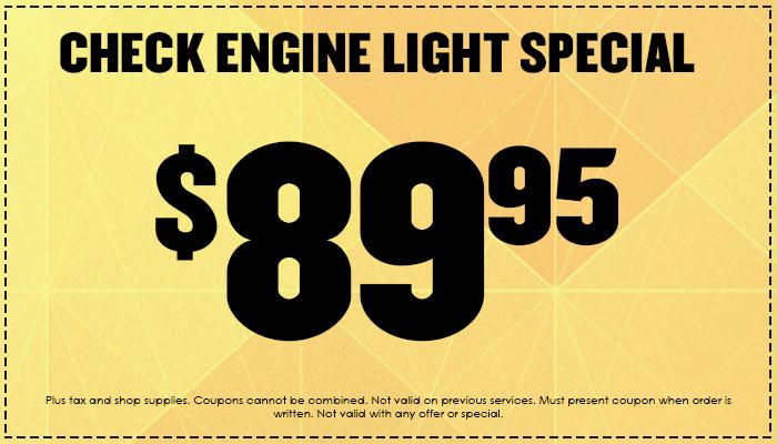 Check Engine Light Special Check Engine Light Special