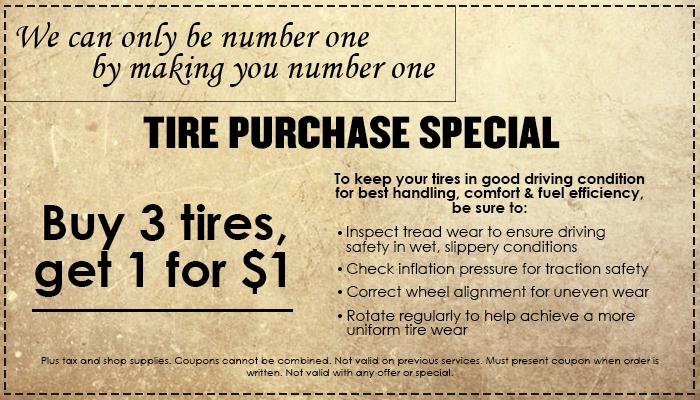 Tire Purchase Special Tire Purchase Special