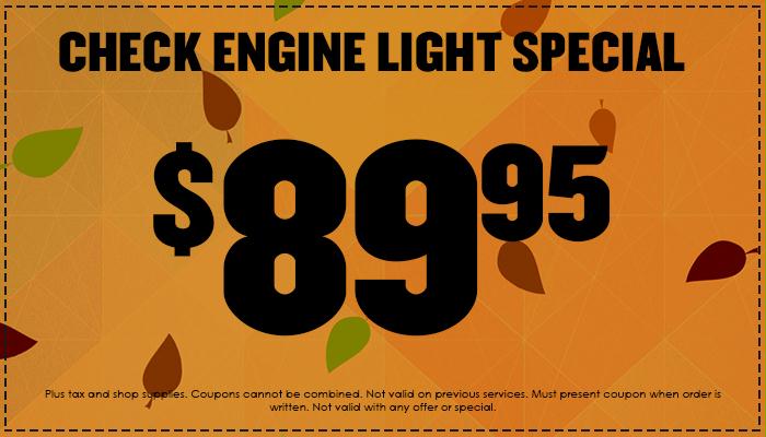 Check Engine Light Special Check Engine Light Special