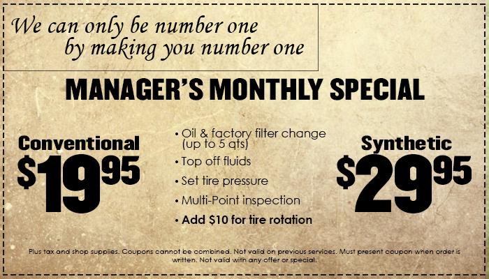 Manager's Special Manager's Special
