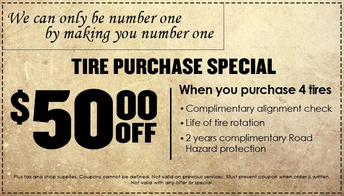 Tire Purchase Special Tire Purchase Special