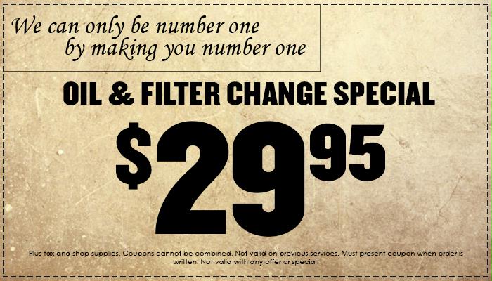 Oil & Filter Change Oil & Filter Change