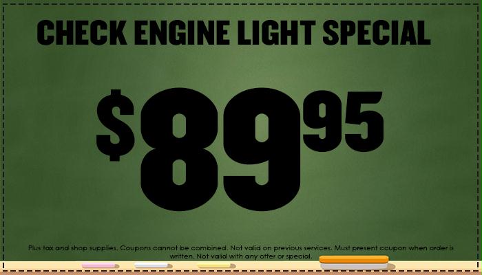 Check Engine Light Special Check Engine Light Special