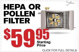 Ford HEPA & Pollen Filter Replacement Service Specials Duluth GA