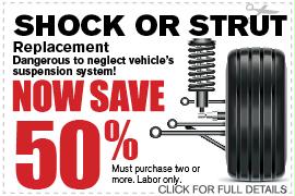 Shock or Strut Replacement Gwinnett Place Nissan Service Atlanta 
GA