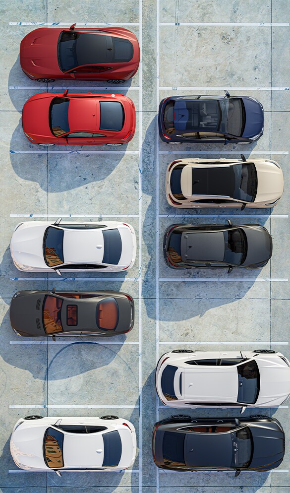Protect Your Hyundai at Haddad Hyundai in Pittsfield, MA | Aerial view of parking lot with multiple color cars