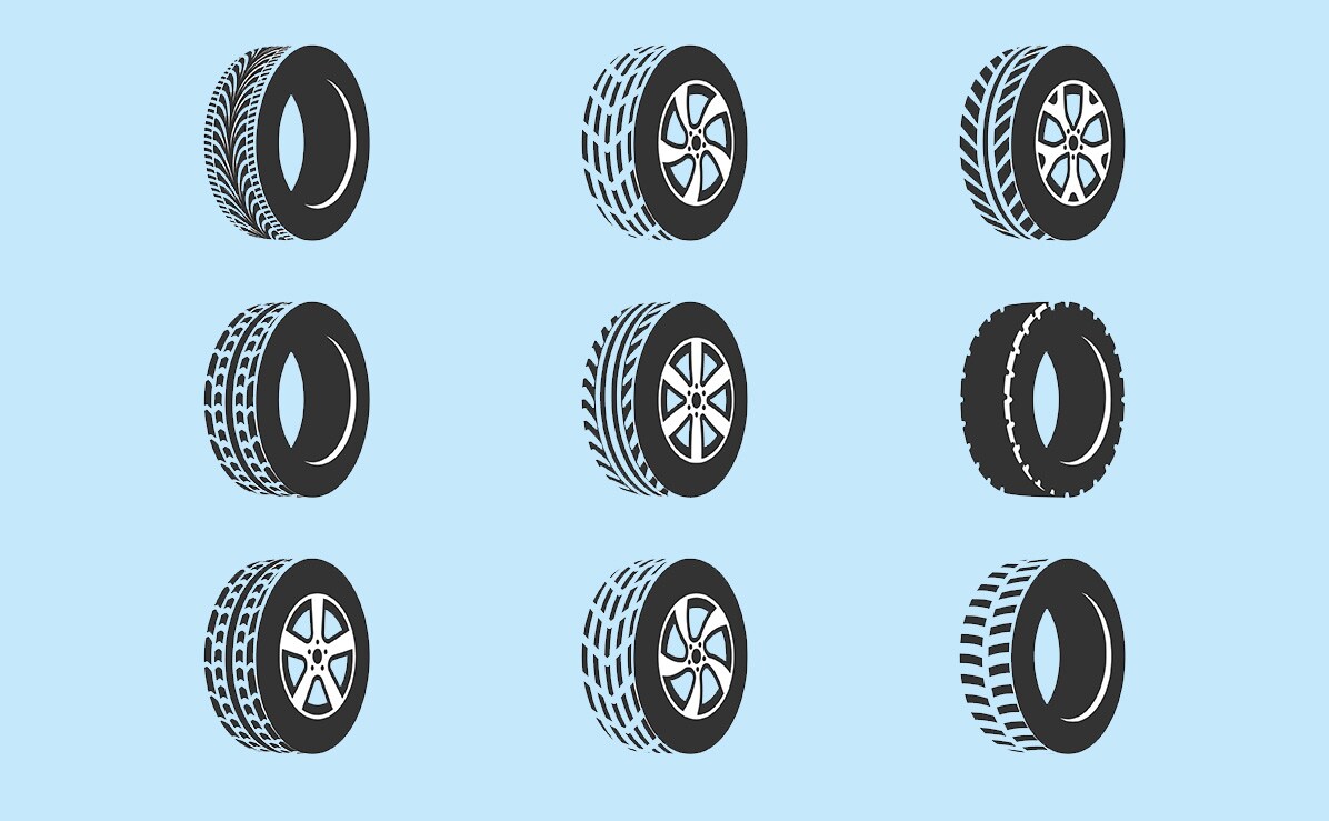 How to Get Your Car Summer Ready at Haddad Hyundai in Pittsfield, MA | illustration of car wheels and tires