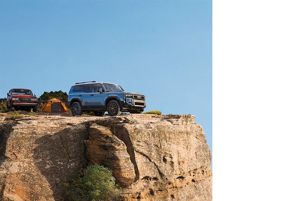 2024 Toyota Land Cruiser at Haddad Toyota in Pittsfield, MA | 2024 Toyota land Cruiser parked near the edge of mountain side
