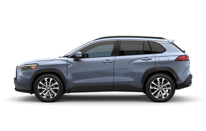 The Best Toyota Vehicles for College Grads at Haddad Toyota in Pittsfield, MA | Side profile of a 2023 Toyota Corolla Cross