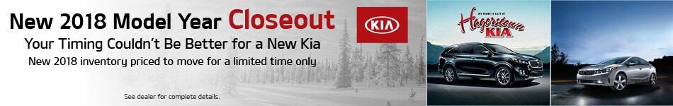 New 2018 Kia Vehicles Closeout at Hagerstown Kia