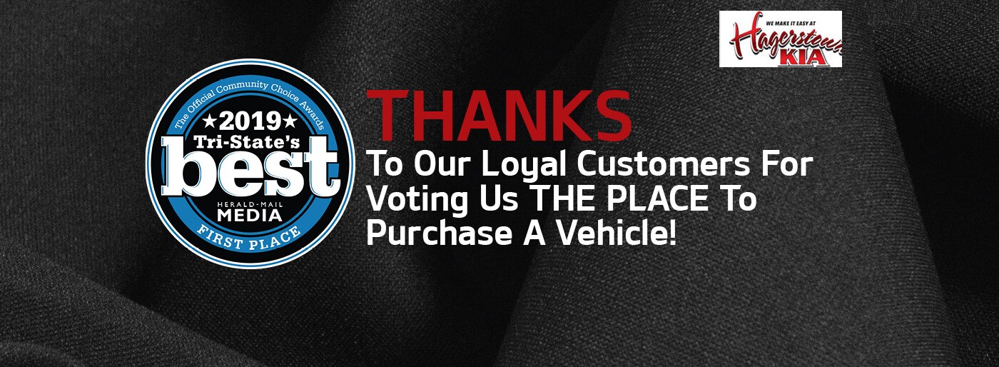 Herald-Mail Tri-State's Best 2019 First Place Award at Hagerstown Kia