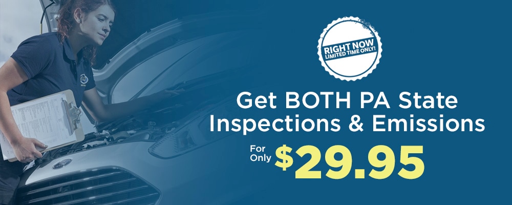 Get both Pennsylvania State Inspections and Emissions Inspection and Emissions