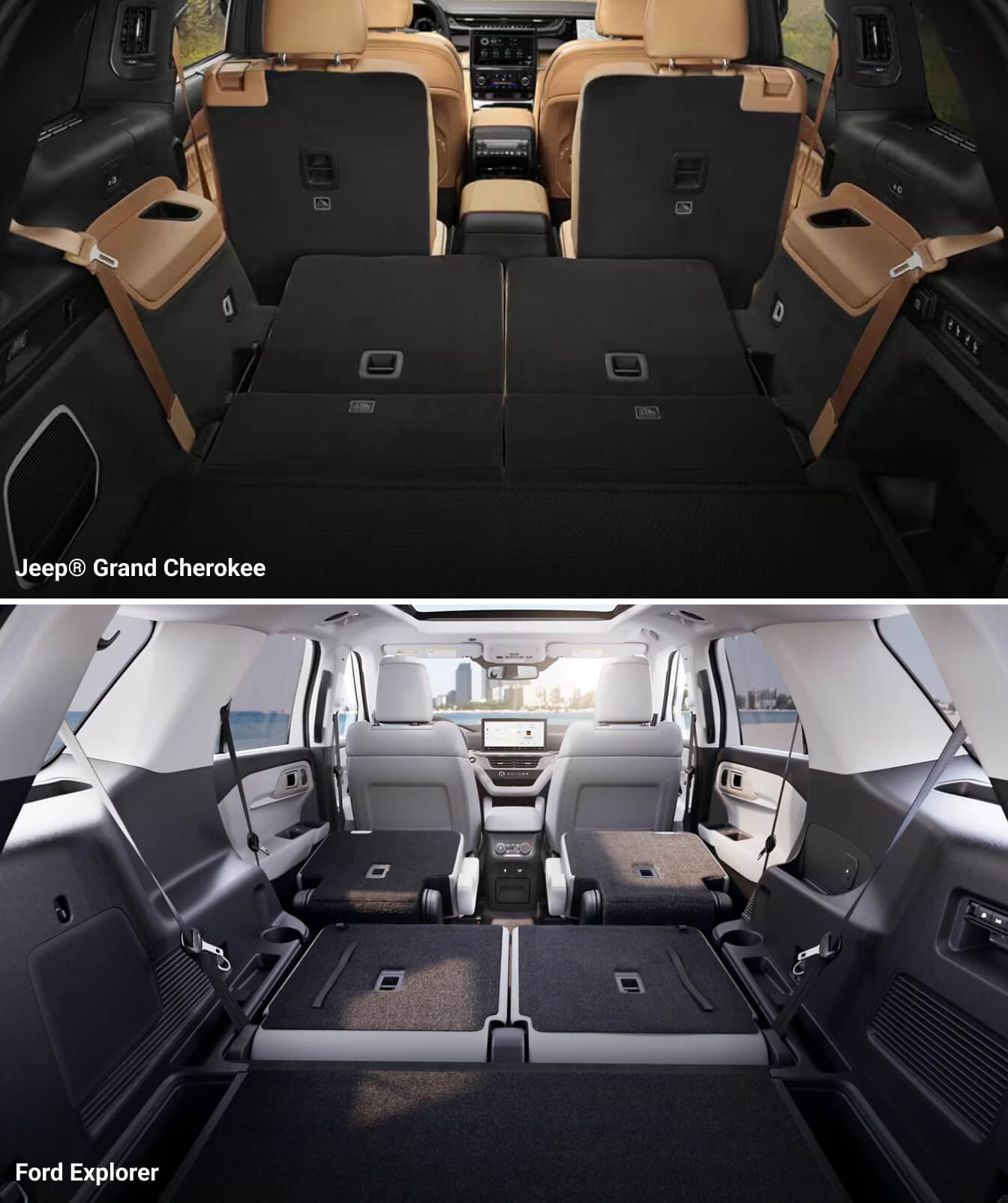 Jeep Grand Cherokee vs. Ford Explorer Size & Cargo