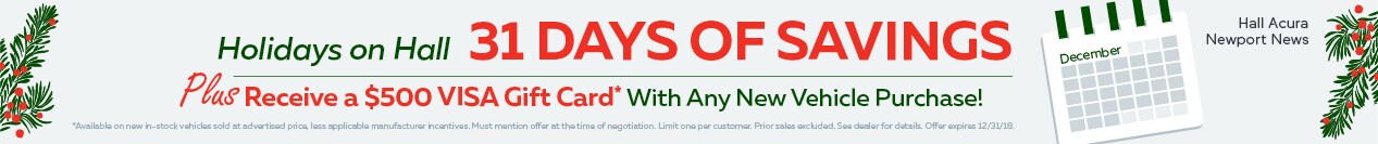 Holidays on Hall - 31 Days of Savings