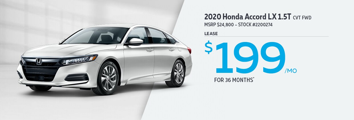2020 Honda Accord LX - Lease for $199/mo