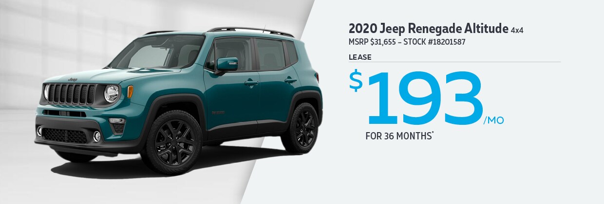 2020 Jeep Renegade Altitude - Lease for $193/mo