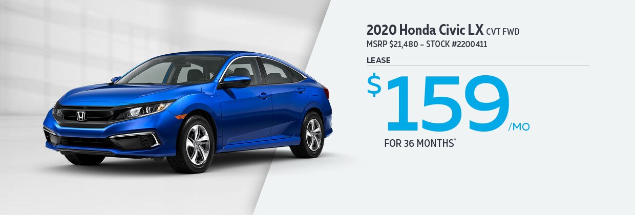 2020 Honda Civic LX - Lease for $159/mo