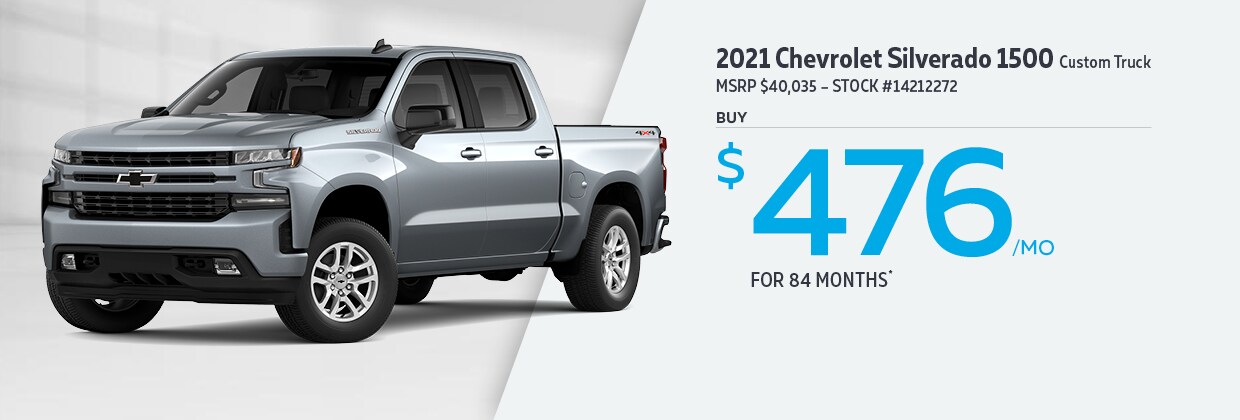 2021 Chevrolet Silverado 1500 Buy for $476/mo for 84 Months