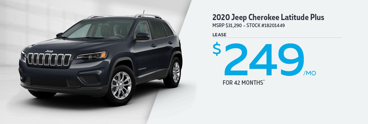 2020 Jeep Cherokee Latitude Plus Lease for $249/mo