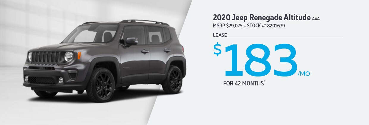 2020 Jeep Renegade Altitude 4X4 Lease for $183/mo