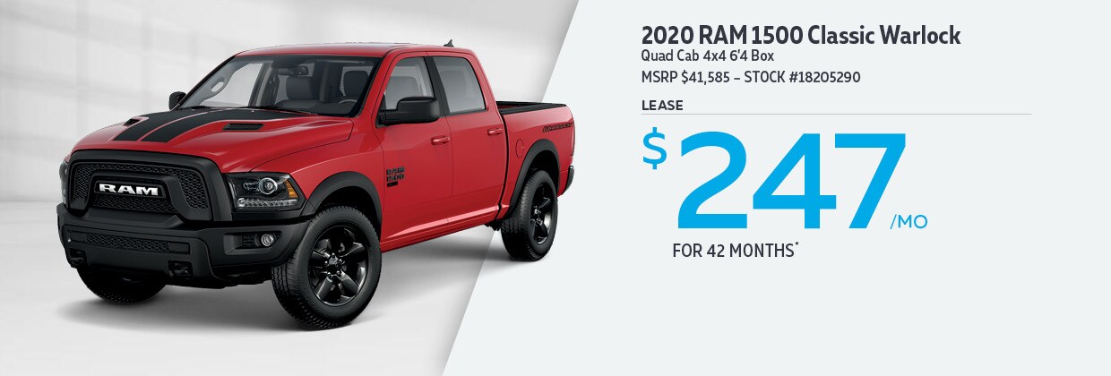 2020 Ram 1500 Classic Warlock Lease for $247/mo