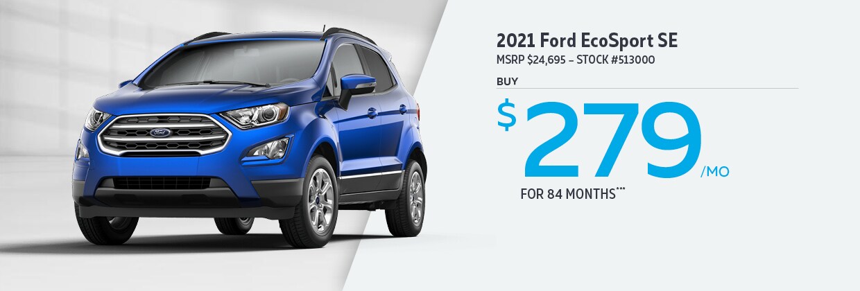 2021 Ford EcoSPort Buy for $279/mo for 84 months