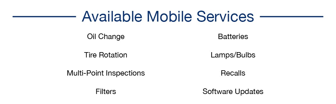 Hall Ford Available Mobile Services