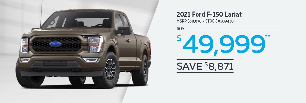 2021 Ford F-150 Lariat Buy for $49,999 Save $8,871