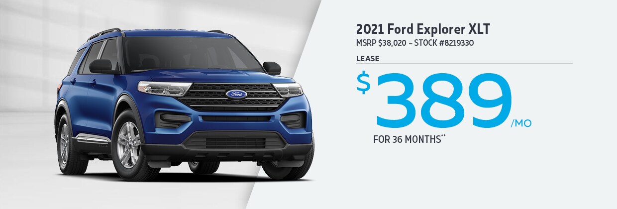 2021 Ford Explorer Lease for $389/mo for 36 months