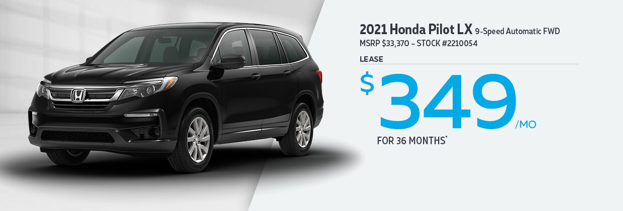 2021 Honda Pilot LX 9-Speed Automatic FWD Lease for $349/mo