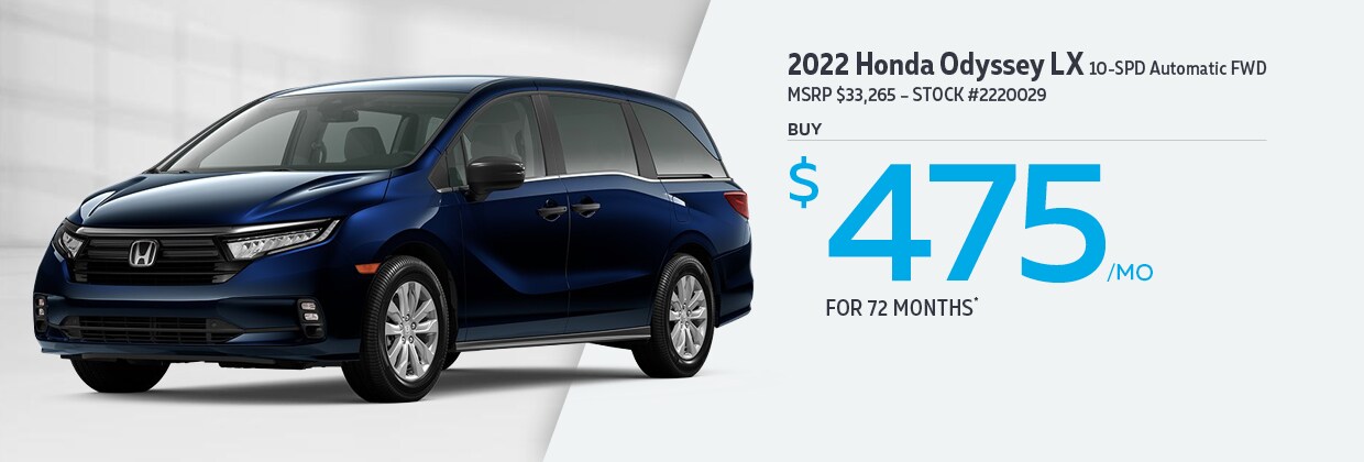 2022 Honda Odyssey LX Buy for $475/MO for 72 months