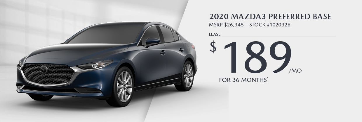 2020 Mazda3 - Lease for $189/mo