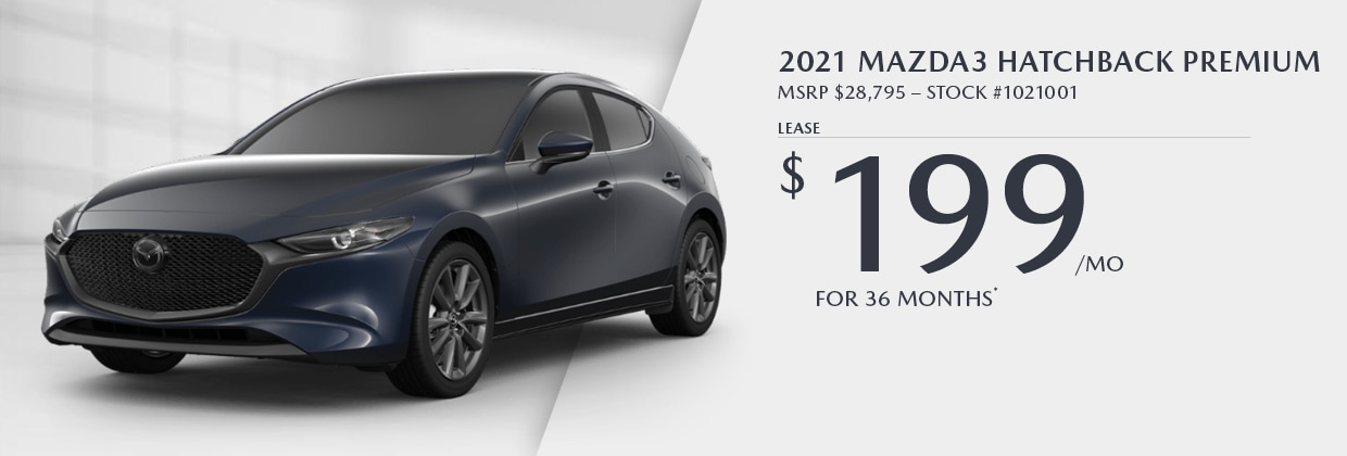 2021 Mazda3 Hatchback - Lease for $199/mo