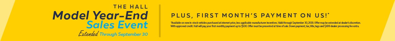 The Hall Model Year-End Sales Event Extended
