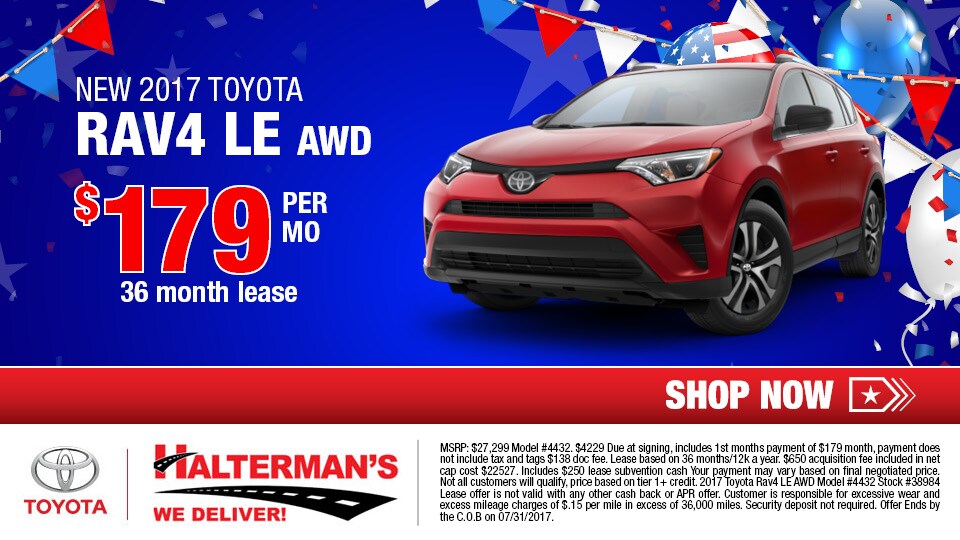 July Rav4 Lease Specials