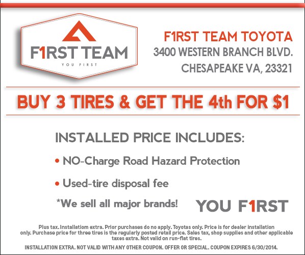 First Team Toyota New Tire Special