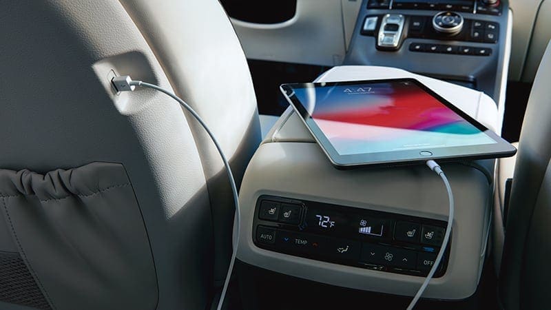 2020 Hyundai Palisade 2nd-row/Available 3rd-row USB Ports