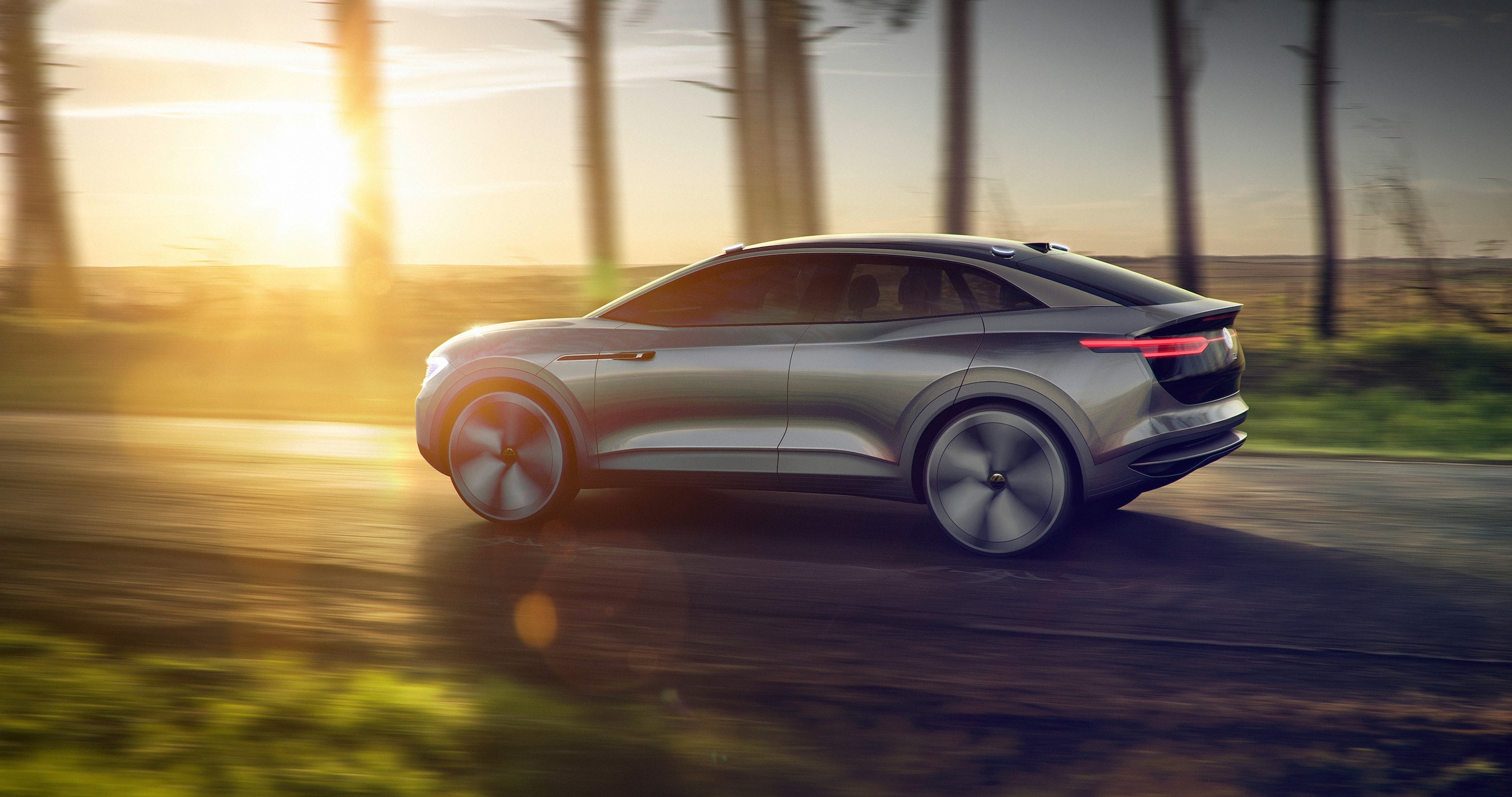 Vehicles of the Future: the ID., ID. CROZZ, and ID. BUZZ at Hanover Volkswagen of Hanover | The ID.CROZZ running on road Vehicles of the Future: the ID., ID. CROZZ, and ID. BUZZ at Hanover Volkswagen of Hanover | The ID.CROZZ running on road