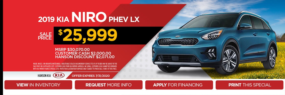 New 2019 Kia Niro PHEV LX Special