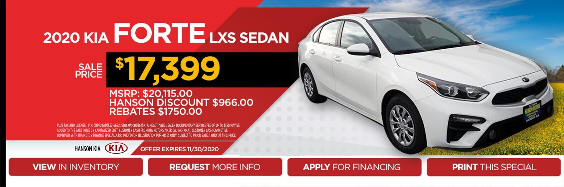 2020 Forte LXS Special Offer