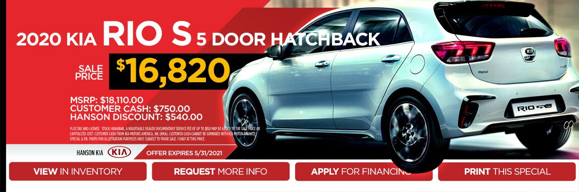 2021 Kia Rio Special Offer